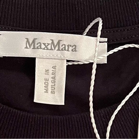 MAX MARA, Black SS T-shirt, Brown background & white outlining, size L.😍 - Picture 7 of 8